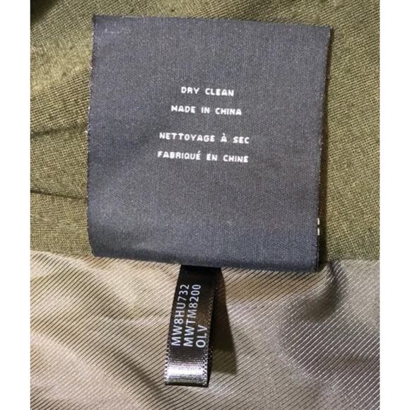 Marc New York Army Green Large Faux Suede Motorcycle Jacket Women - Picture 5 of 5